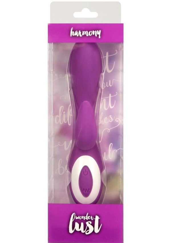 Wonderlust Harmony USB Rechargeable Silicone Dual Vibe Waterproof Purple - Image 2