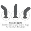 King Cock Vibrating Realistic Dildo Waterproof Flesh 7 Inch - Image 3