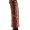 King Cock Vibrating Realistic Dildo Waterproof Brown 8 Inch - Image 3