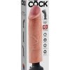 King Cock Vibrating Realistic Dildo Waterproof Flesh 10 Inch - Image 2