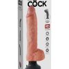 King Cock Vibrating Realistic Dildo Waterproof Flesh 10 Inch - Image 2