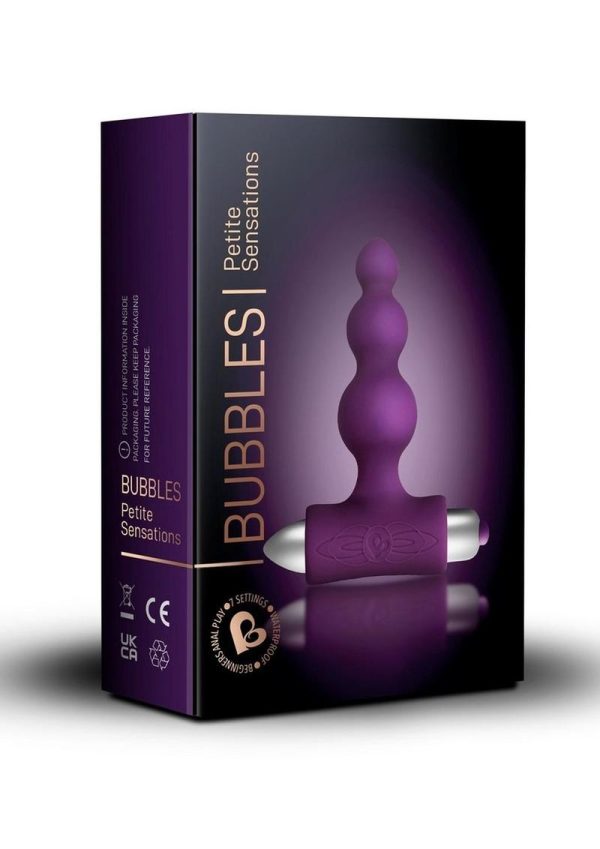 Pearls Petite Sensations 7 Speed Anal Plug Silicone Waterproof Purple - Image 2