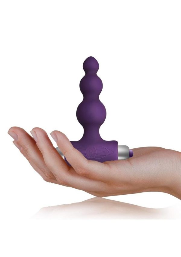 Pearls Petite Sensations 7 Speed Anal Plug Silicone Waterproof Purple - Image 4