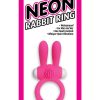 Neon Silicone Rabbit Ring Waterproof Pink - Image 2