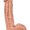 Coverboy The Kingpin Dildo with Balls 7in - Caramel