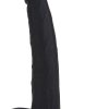 Silicone Double Rider Dildo Cock Ring - Black