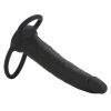 Silicone Double Rider Dildo Cockring Black - Image 3