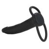 Silicone Double Rider Dildo Cockring Black - Image 4