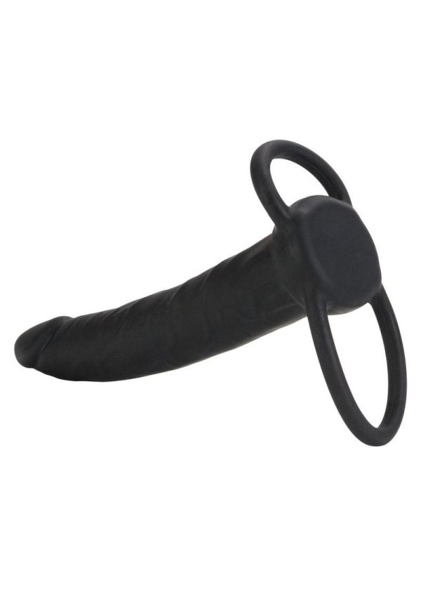 Silicone Double Rider Dildo Cockring Black - Image 4