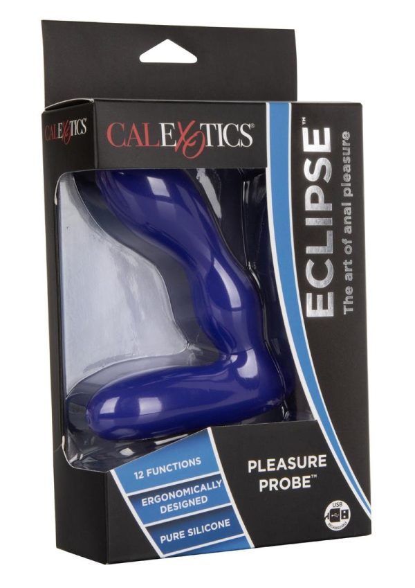 Silicone Wireless Pleasure Probe USB Rechargeable Waterproof Blue - Image 2