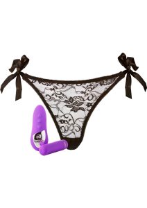 Nu Sensuelle Pleasure Panty Vibe Rechargeable Silicone with Bullet and Remote Control - Purple