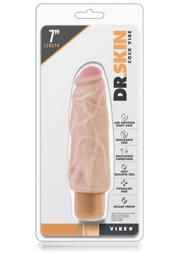 Dr. Skin Cock Vibe 09 Realistic Vibrator Waterproof Natural 7 Inch - Image 2