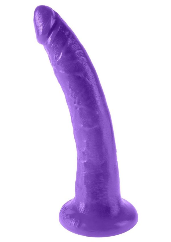 Dillio Realistic Slim Dildo Purple 7 Inches - Image 3