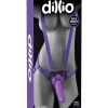 Dillio Strap-On Suspender Harness Set With Silicone Dong Purple 7 Inch - Image 2