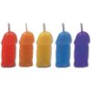 Rainbow Pecker Party Candles Assorted Colors 5 Each Per Pack - Image 3