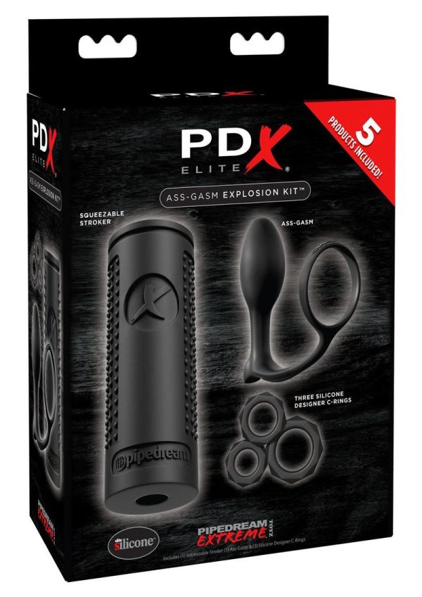 PDX Elite Ass-Gasm Explosion Kit Silicone Black - Image 2