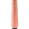 King Cock Vibrating Stiffy Dildo 9in - Vanilla