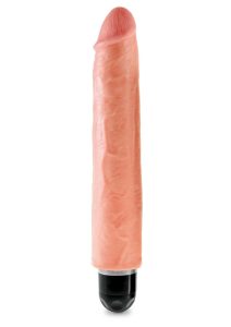 King Cock Vibrating Stiffy Dildo 10in - Vanilla