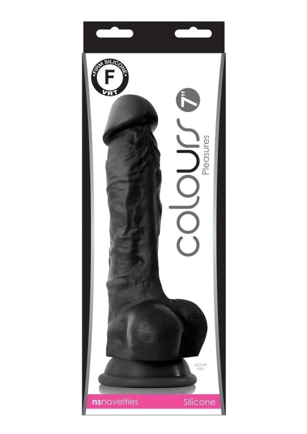 Colours Pleasure Silicone Realistic Dong Black 7 Inch - Image 2