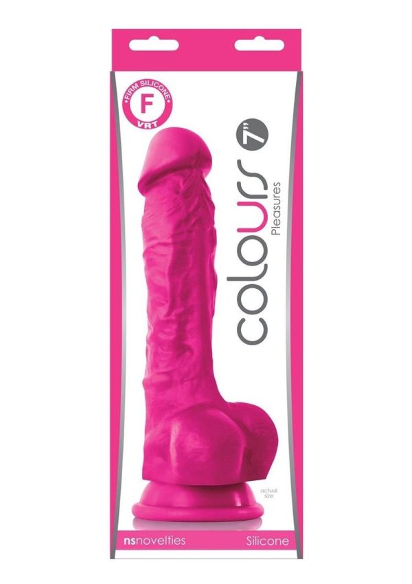 Colours Pleasure Silicone Realistic Dong Pink 7 Inch - Image 2