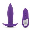 Nu Sensuelle Mini-Plug Rechargeable Silicone Vibrating Plug with Remote Control - Purple