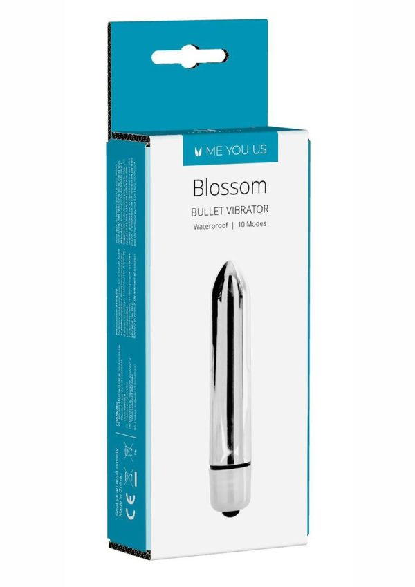 Minx Blossom Bullet Vibrator 10 Modes Waterproof Silver 3.7 Inch - Image 2