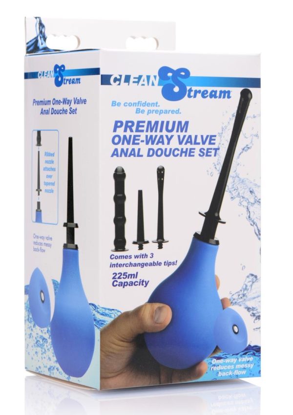 Clean Stream Premium One-Way Anal Douche Set Blue - Image 2