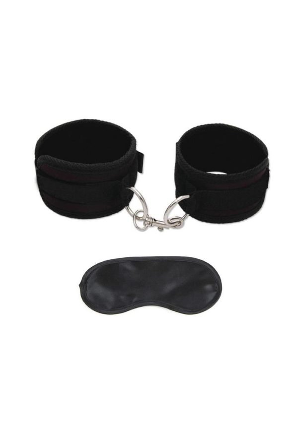 Lux Fetish Quality Love Cuffs Adjustable Black - Image 3