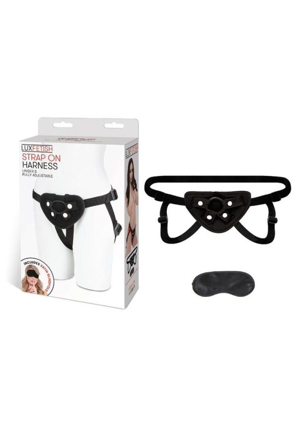 Lux Fetish Neoprene Strap-On Harness Adjustable Black - Image 3