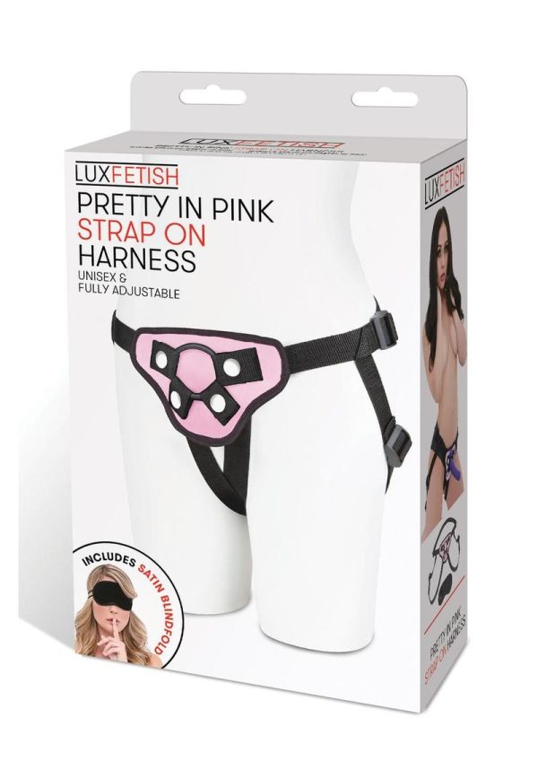 Lux Fetish Pretty In Pink Strap-On Harness Adjustable - Image 2