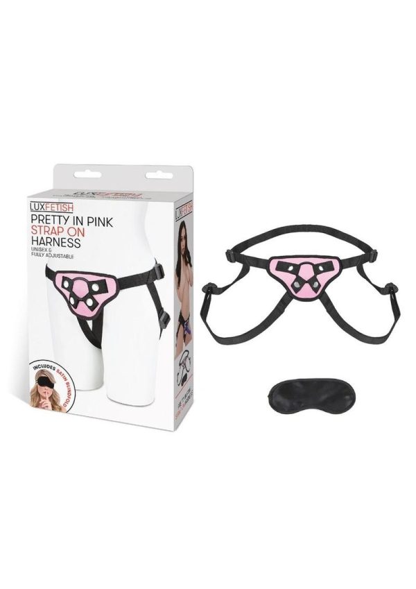 Lux Fetish Pretty In Pink Strap-On Harness Adjustable - Image 3