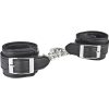Lux Fetish Unisex Leatherette Cuffs Adjustable - Black