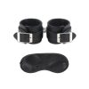 Lux Fetish Unisex Leatherette Cuffs Adjustable Black - Image 3