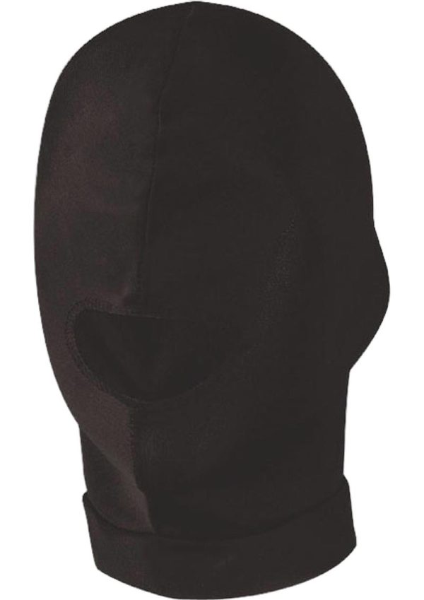 Lux Fetish Open Mouth Stretch Hood Black