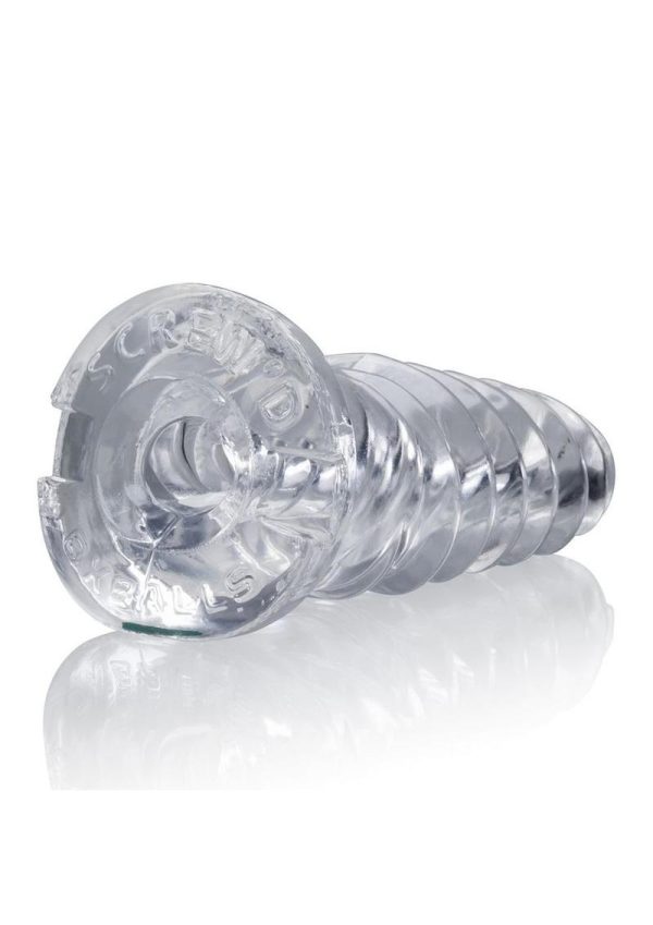 Screw`d Super Squishy Corkscrew Textured Jackoff Stroker Clear 7 Inch - Image 4