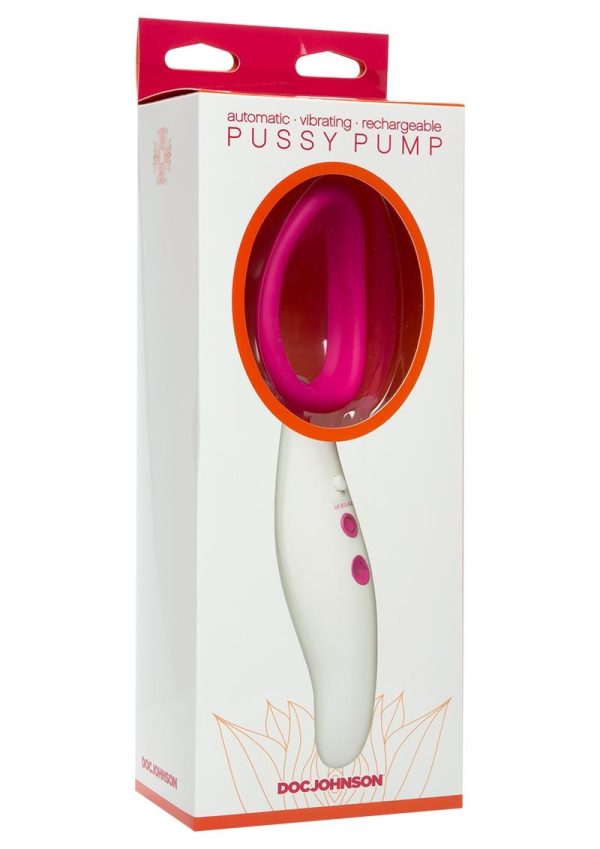 Automatic Vibrating Rechargeable Pussy Pump White And Pink - Image 2