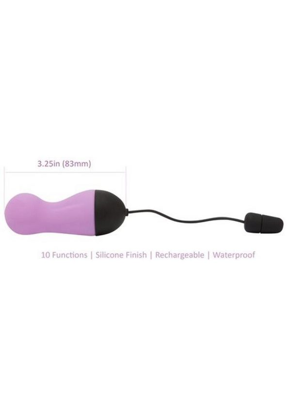 Simple And True Remote Vibrating USB Rechargeable Silicone Egg Waterproof Purple 3.25 Inch - Image 4
