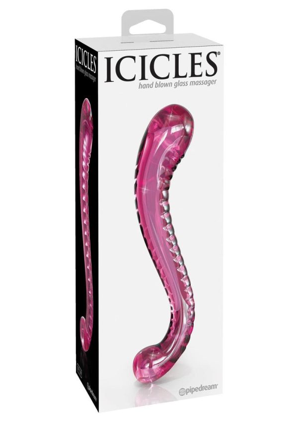 Icicles No 69 Textured Glass Probe Pink 6.5 Inch - Image 2