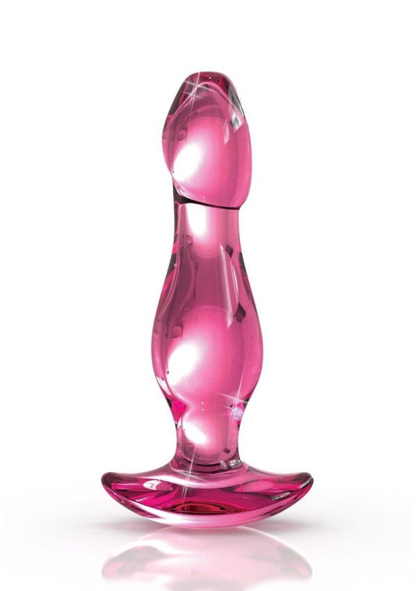 Icicles No 73 Glass Anal Plug Pink 3.6 Inch - Image 3