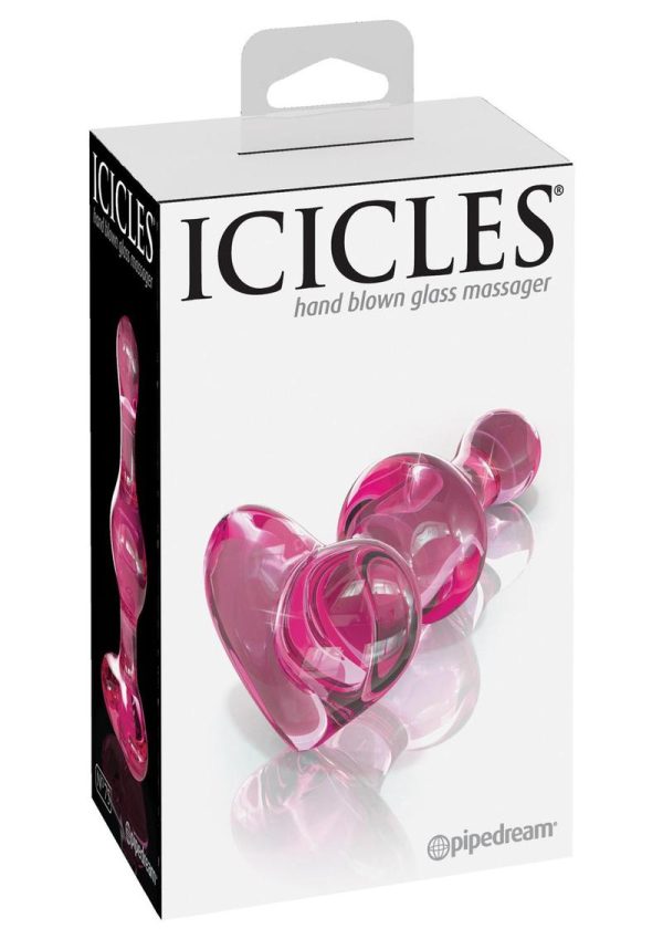 Icicles No 75 Glass Anal Plug Pink 3.1 Inch - Image 2