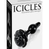 Icicles No 77 Glass Anal Plug Black 2.4 Inch - Image 2