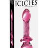 Icicles No 82 Textured Glass Juicer Probe Pink 4 Inch - Image 2