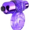 Fantasy C-Ringz Vibrating Super Ring Textured Cockring Waterproof Purple 2.32 Inch Diameter - Image 3