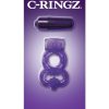 Fantasy C-Ringz Vibrating Infinity Super Ring Textured Cockring Waterproof Purple - Image 2