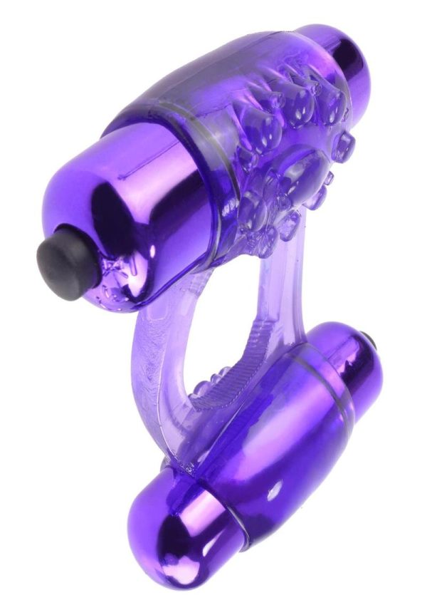 Fantasy C-Ringz Duo-Vibrating Super Ring With Clitoral Stimulation Waterproof Purple - Image 3