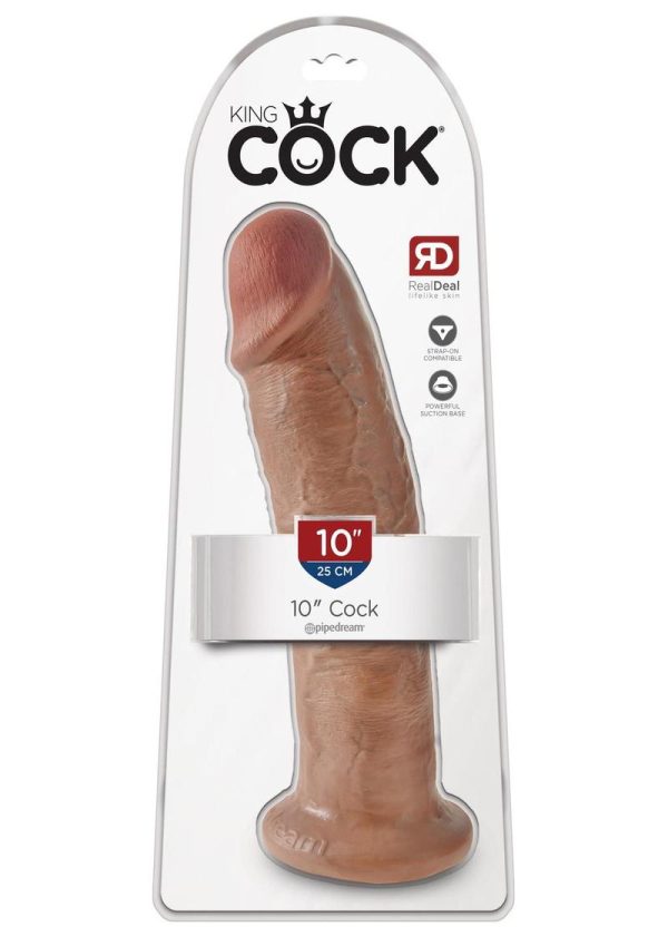 King Cock Realistic Dildo Tan 10 Inch - Image 2