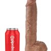 King Cock Realistic Dildo With Balls Tan 10 Inch - Image 3