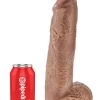 King Cock Realistic Dildo With Balls Tan 12 Inch - Image 3