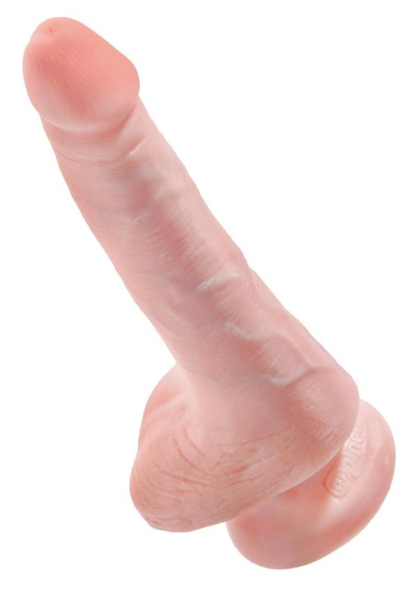 King Cock Realistic Dildo With Balls Flesh 6 Inch - Image 3