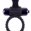 Fantasy C-Ringz Vibrating Silicone Super Ring Textured Cockring Waterproof Black 2.32 Inch Diameter - Image 3